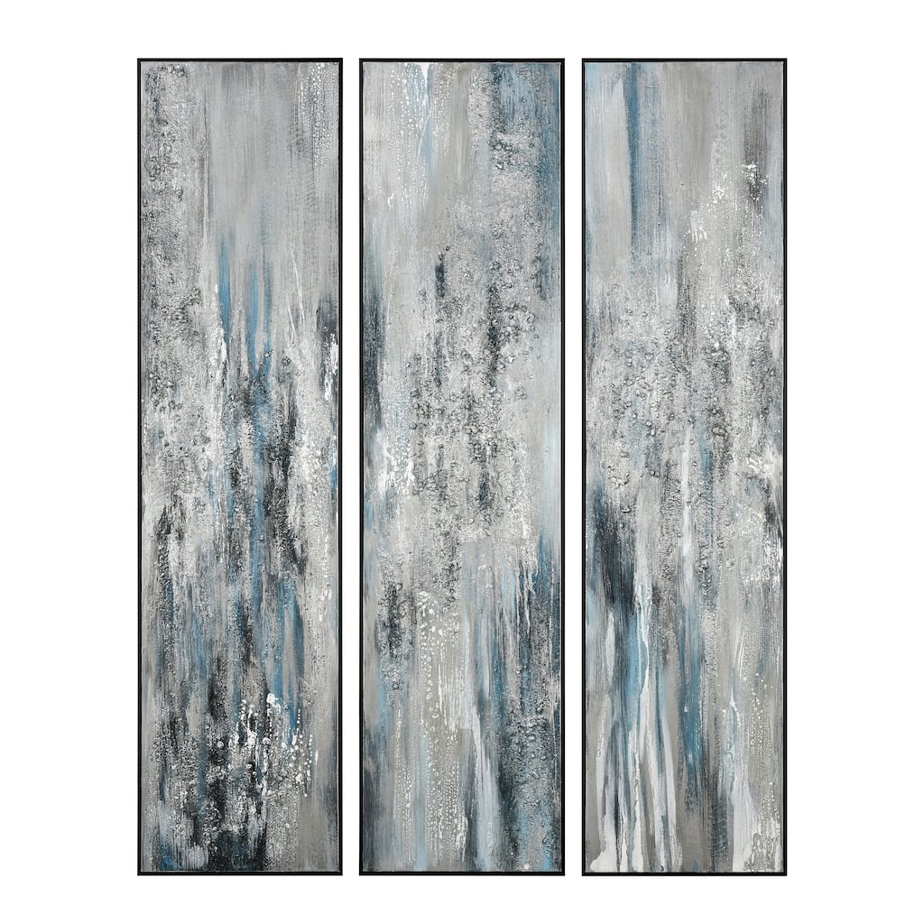 Elk Home Lasting Texture Blue Fabric 20 Inch Wide Wall Art