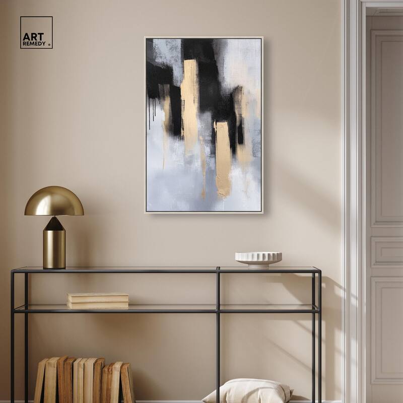 Onyx and Aureolin II Canvas by Art Remedy