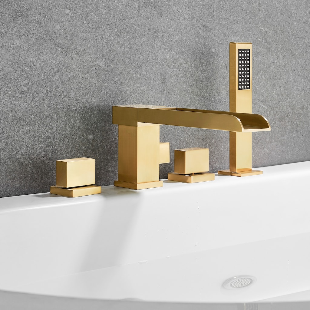 Altair Nairn Deck-Mount Roman Waterfall Tub Filler with Handshower