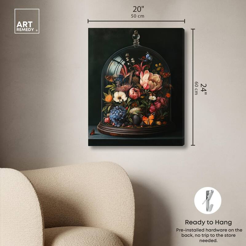 Bell Jar Garden II Canvas by Art Remedy, Gallery Wrapped