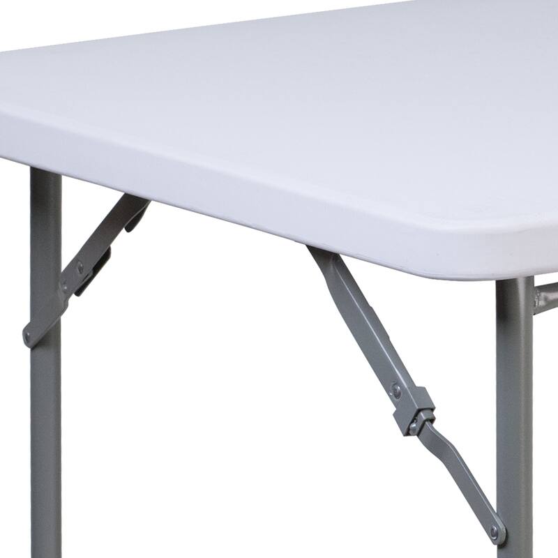 2.81-Foot Square Plastic Folding Table - Card Table/Game Table