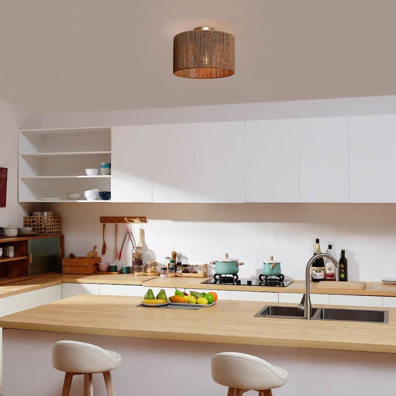 Bellevue GECF34641 Blossom 14" Wide Semi-Flush Drum Ceiling Fixture