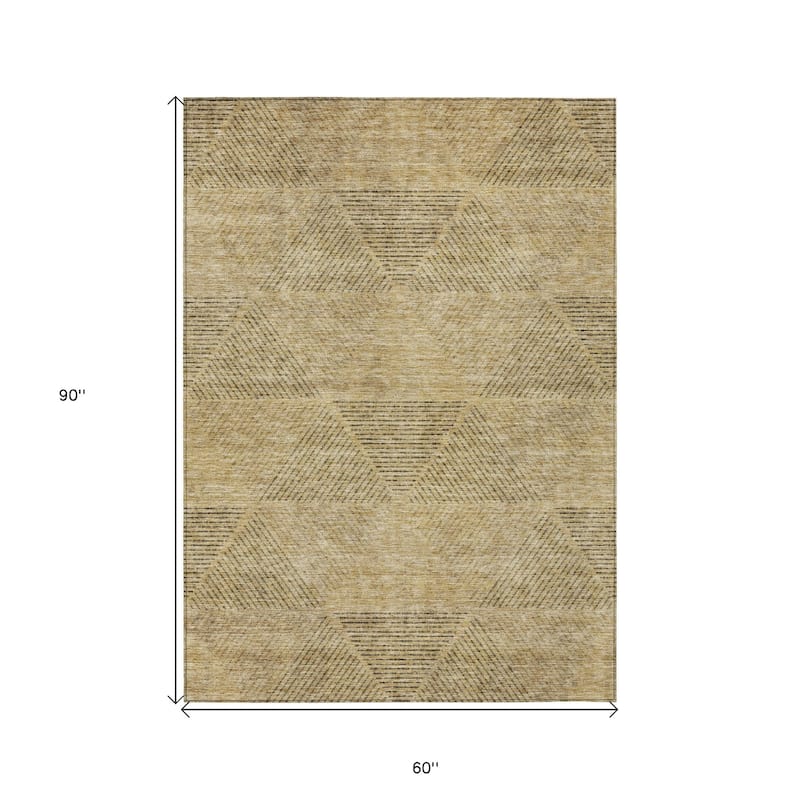 HomeRoots Geometric Transitional Rectangle Outdoor Rug