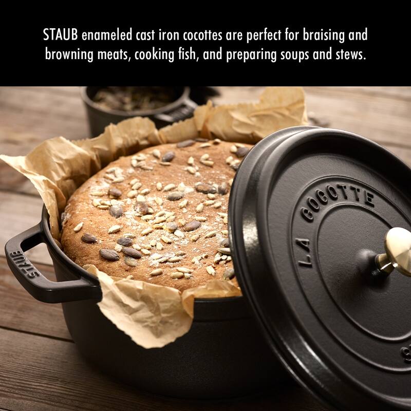 STAUB Cast Iron 5.5-qt Round Cocotte