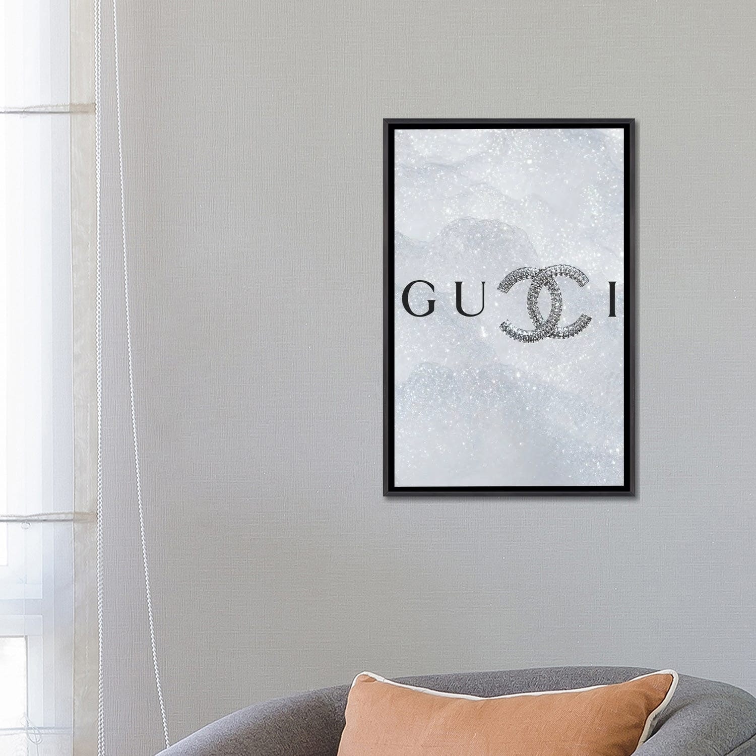 iCanvas Gucci Chanel Logo by Julie Schreiber Framed - Bed Bath