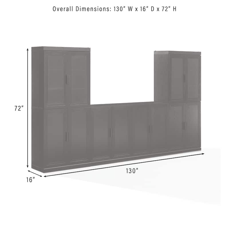 Crosley Essen 3-Piece Sideboard And Glass Door Pantry Set
