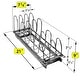 preview thumbnail 5 of 4, LYNK PROFESSIONAL® Slide Out Baking Pan and Pot Lid Organizer shelf for Cabinet - 7.25” W x 21” D – Chrome