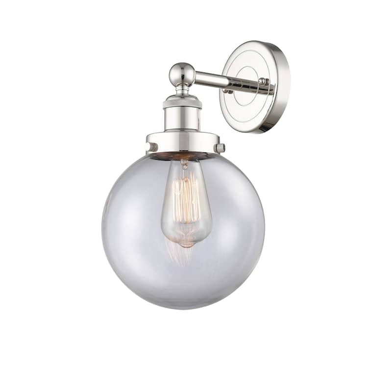 Innovations Lighting Large Beacon - 1 Light 7" Sconce. - Clear/Polished Nickel