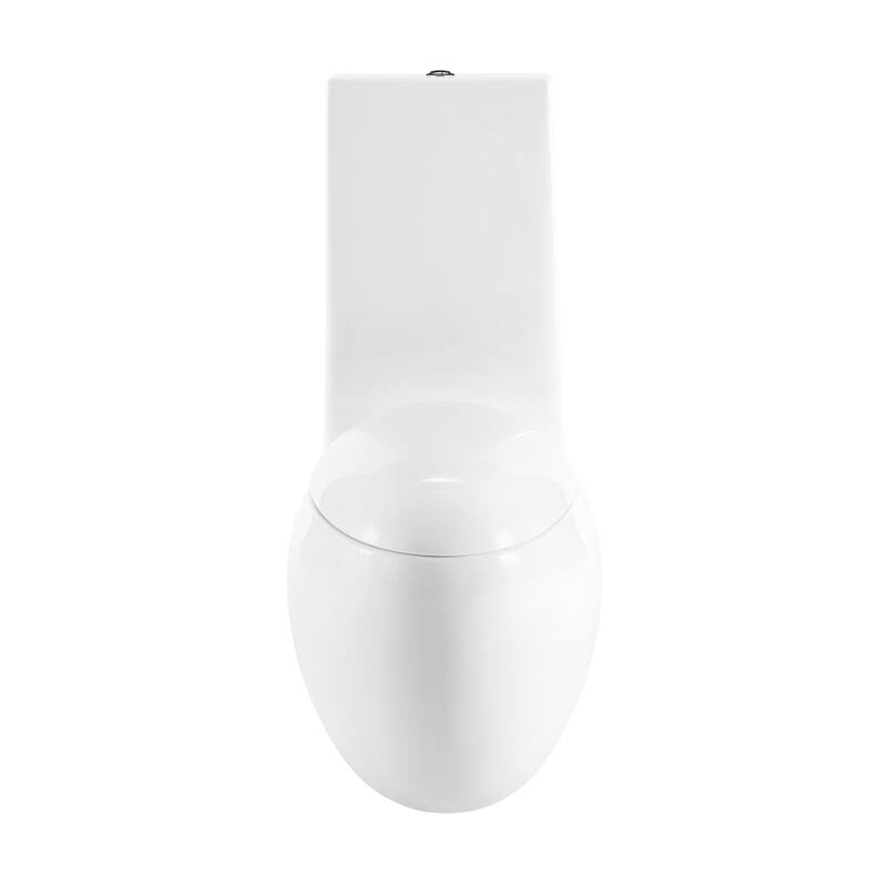 Nantes One-Piece Elongated Toilet Dual-Flush 1.1/1.6 Gpf - 26.95" x 16.15" 34.8" - 26.95" x 16.15" 34.8" - White