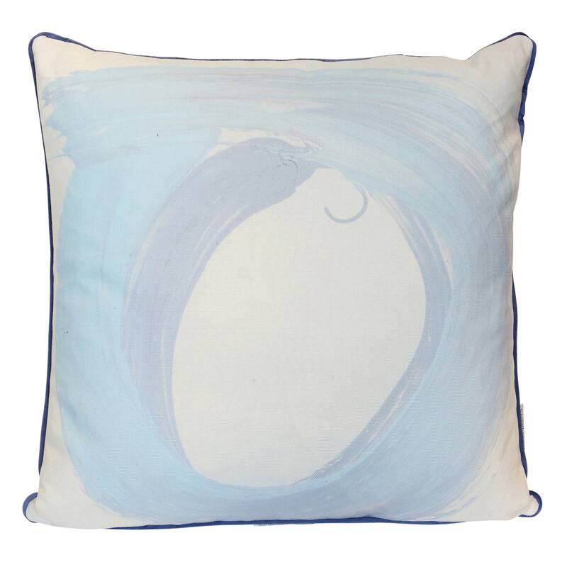 StyleCraft Quiet Current Pillow - Pale Blue & Soft Ivory - 22" x 22" - Pale Blue, Soft Ivory