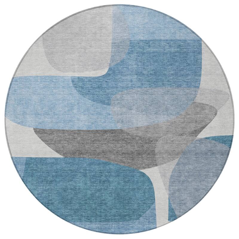 HomeRoots Abstract Transitional Rectangle Outdoor Rug