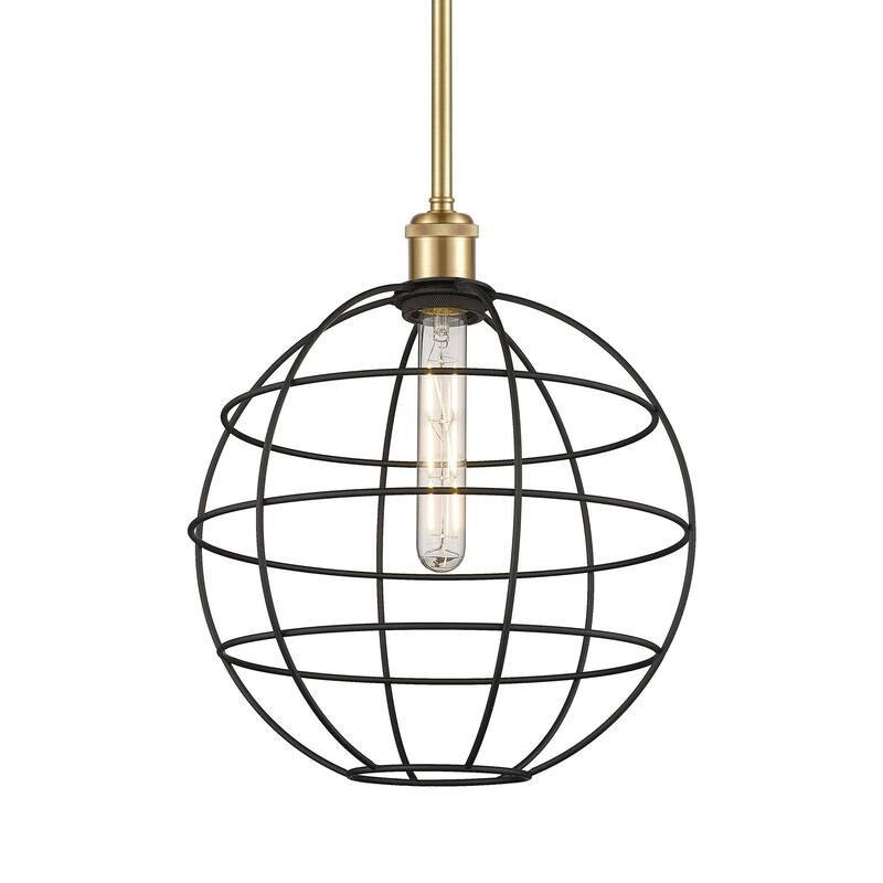 Innovations Lighting 516-1S-15-12 Lake Placid Pendant Lake Placid 12" - Satin Gold / Matte Black
