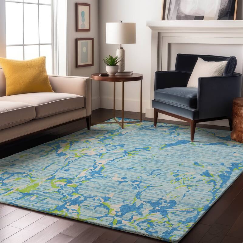 Premium Washable Super Soft Abstract Abrash Mayfield Rug - Sky - 9' x 12'