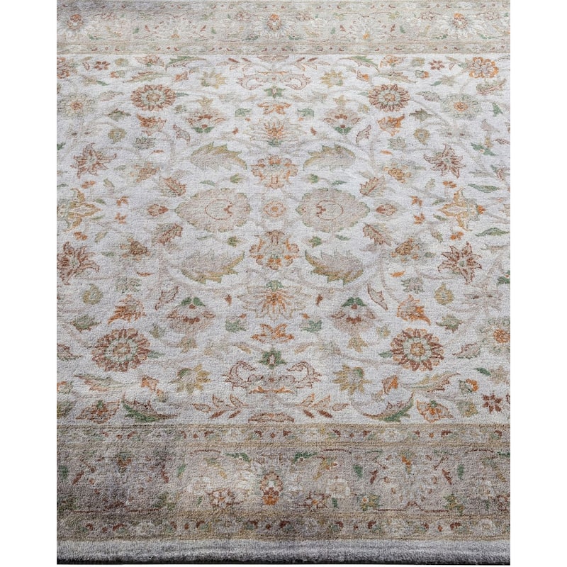 Overton Hand Knotted Wool Vintage Inspired Modern Contemporary Overdyed Gray Area Rug - 3' 2" x 5' 2"