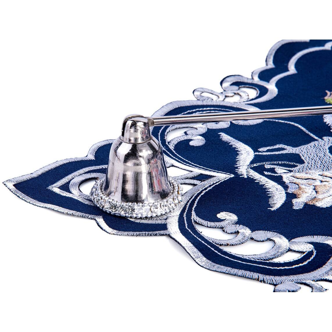 STP Goods Metal Candle Snuffer with Crystals in Silver On Sale Bed