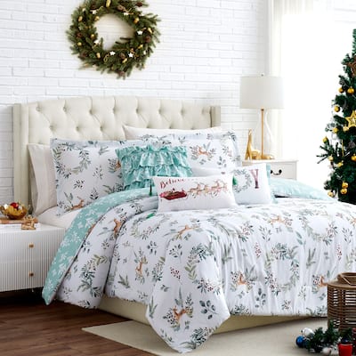 Happy Holidays Oversized Reversable 6-Piece Comforter Set