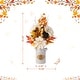 preview thumbnail 11 of 23, Glitzhome 24"H Fall Thanksgiving Maple Leaf Pumpkin Urn Table Tree Holiday Home Decoration