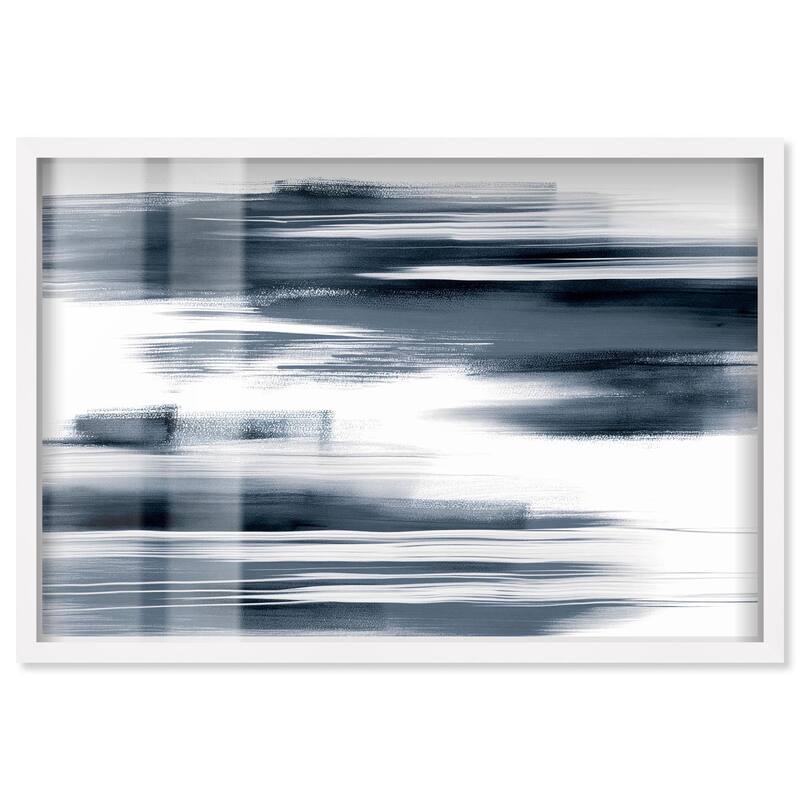 Blue Mirage II Shadowbox by Art Remedy - White - 15" x 10"