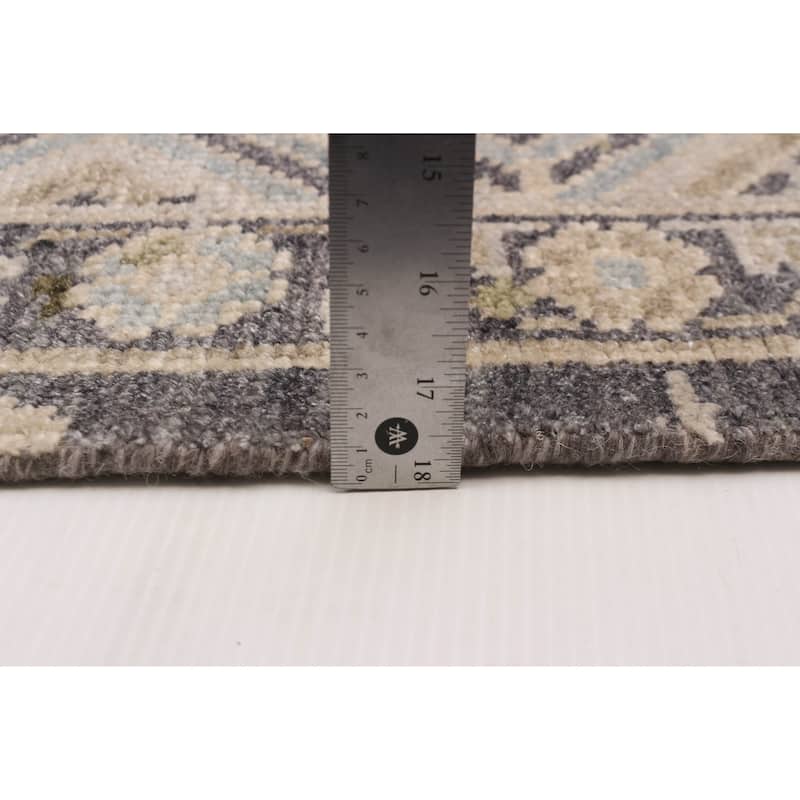 ECARPETGALLERY Hand-knotted Jules Serapi Dark Grey Wool Rug - 7'10 x 9'9