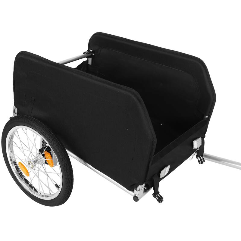 88 lbs Capacity Heavy-Duty Bike Cargo Trailer with Removable Waterproof Cover, 16" All-Terrain Wheels & Foldable Design