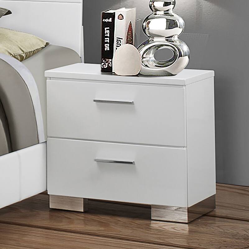 2-drawer NightstandHigh Gloss