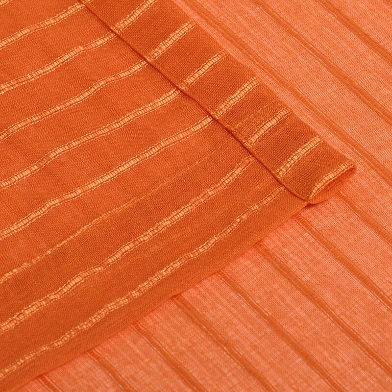 Superior Jackson Striped Machine Washable Sheer Curtains, Set of 2