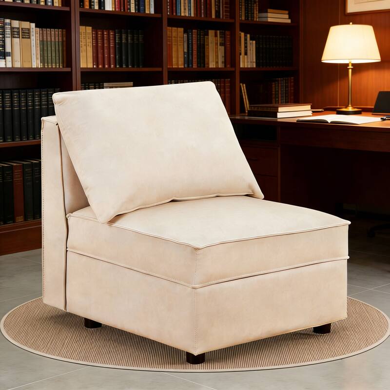 Ainfox Modular Sofa Beige Sectional Storage Sofa Couch with Free Splicing