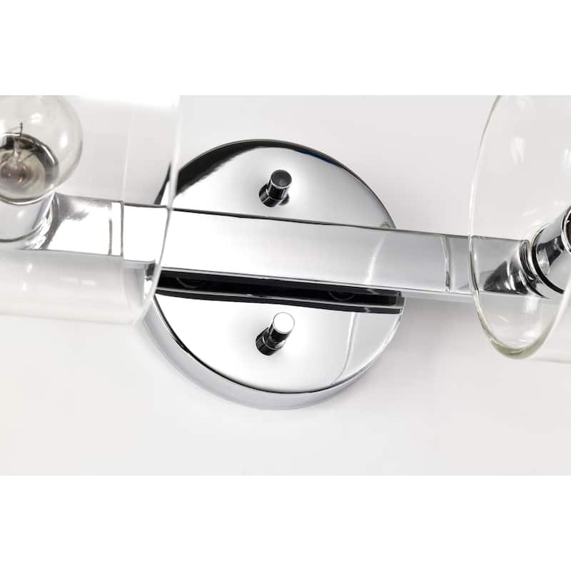 Marlowe 2 Light Vanity Polished Nickel with Clear Glass - Polished Nickel