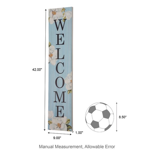 Glitzhome Farmhouse Wooden Hello Spring Welcome Porch Sign Wall