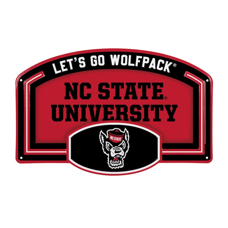 North Carolina State University Embossed Steel Wall Sign, 11" x 17"