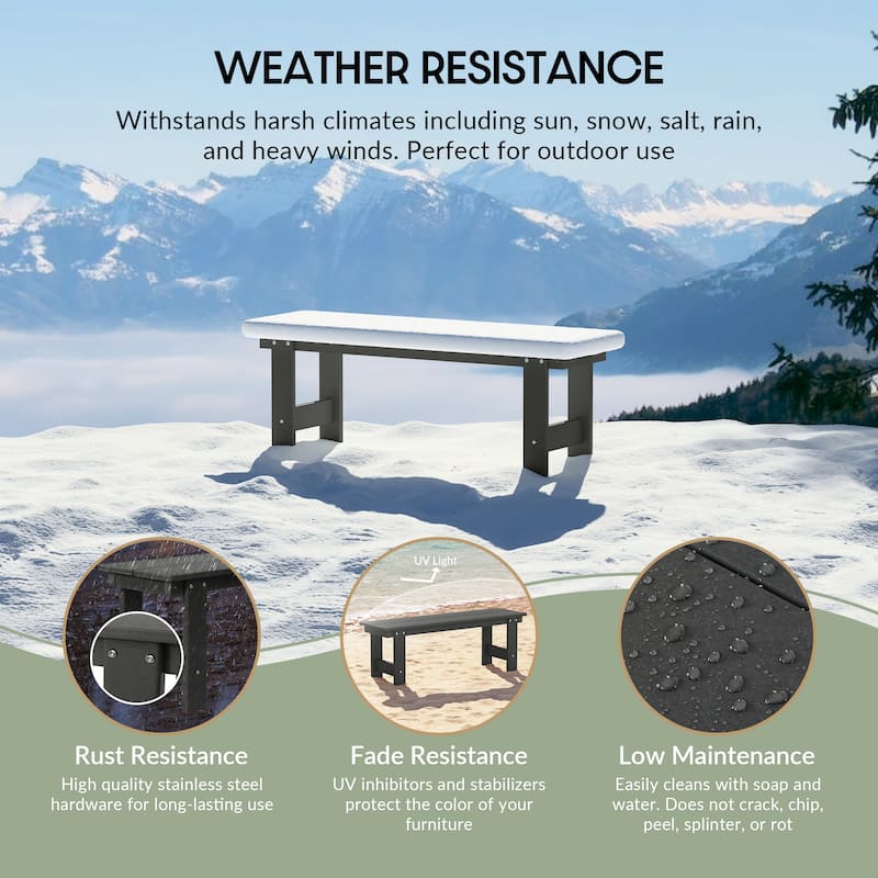 Polytrends Shoreside Patio 48" Bench