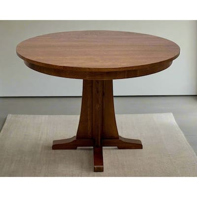 Mission Quarter Sawn Oak Round Dining Table, Kitchen Table - 42"