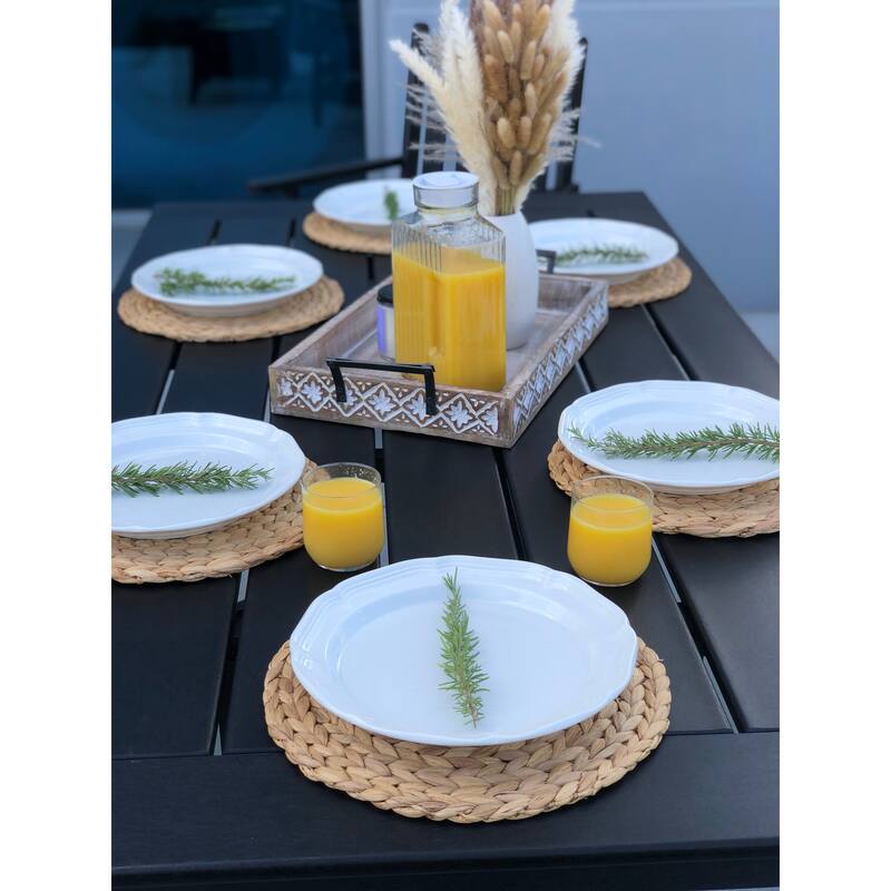 LuXeo Tuscany Woven Rattan Dining 7-Piece Set