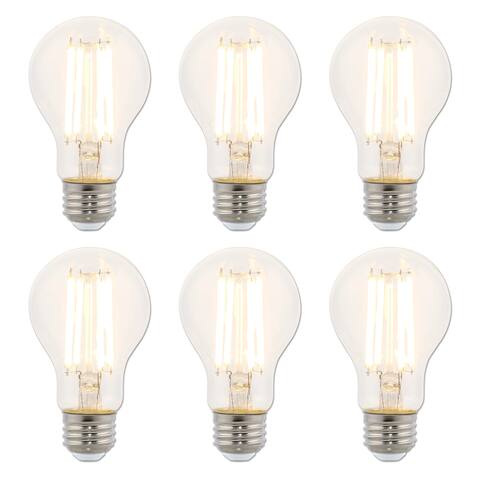 Westinghouse Lighting 10-Watt (100-Watt Equivalent) Clear A19 Dimmable Filament LED Light Bulb, Medium Base, 6 Pack - 6-Pack