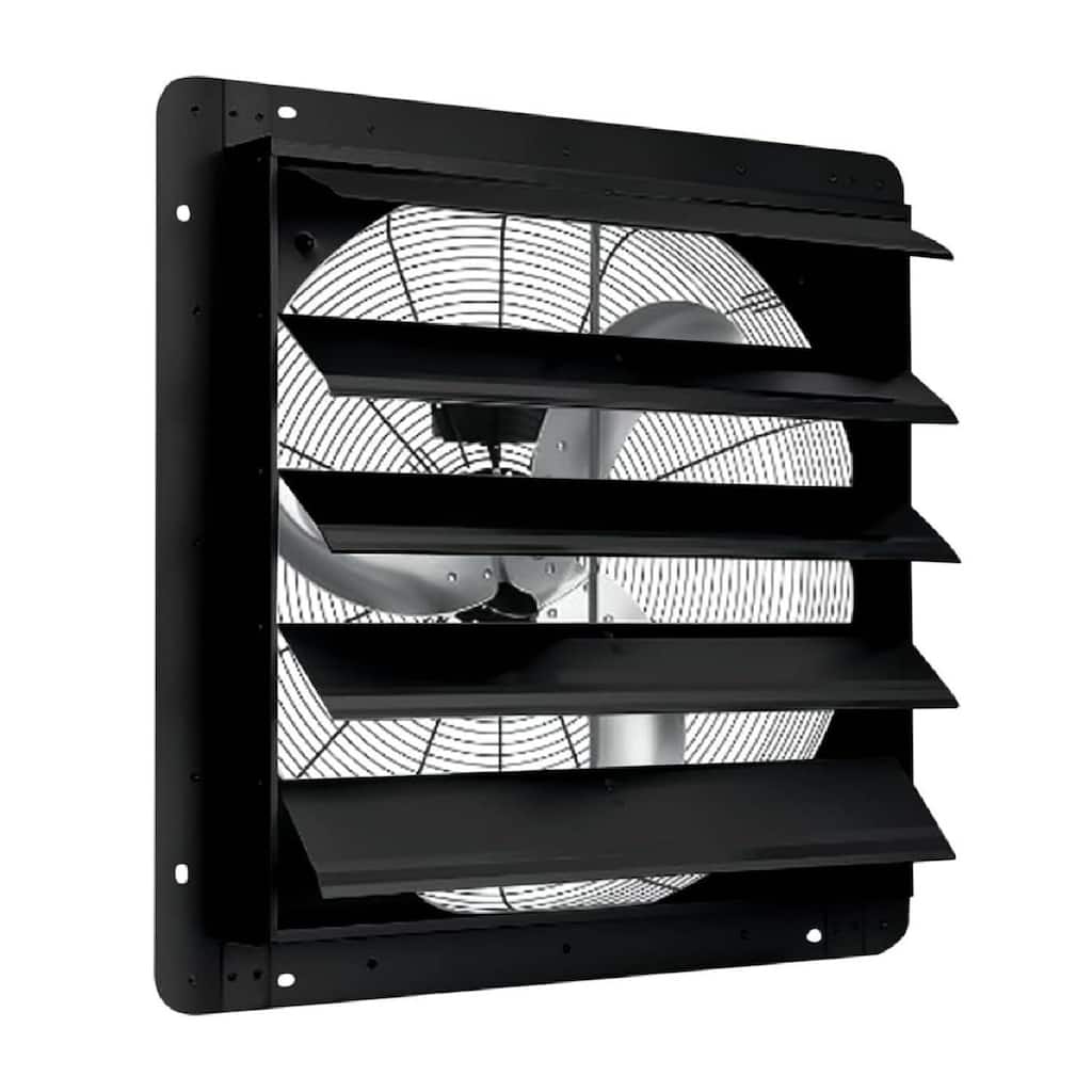 Wall Mounted Automatic Shutter Exhaust Fan, Low Noise for Attic, Garage, Greenhouses