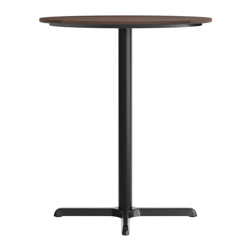Commercial HPL Tabletop with Bar Height Crisscross Base - 36"W x 36"D x 42"H