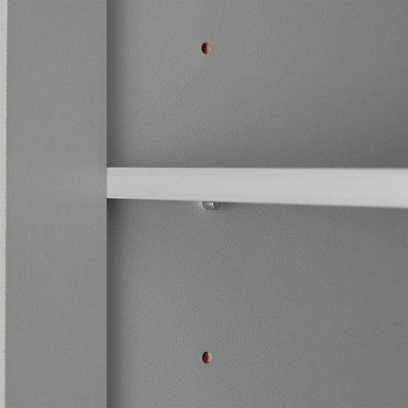 Storage Cabinet with Two Doors for Bathroom, Office, Adjustable Shelf, MDF Board