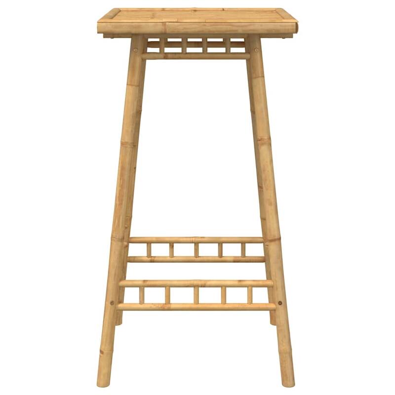 vidaXL Outdoor Bar Table Bamboo Tall Footrest Outdoor Bar Table Square - 21.7 x 21.7 x 39.4 in