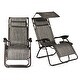 Belleze 2-Pack Zero Gravity Patio Lounge Chairs Backyard Recliner Canopy Shade w/ Utility Tray - Thumbnail 1