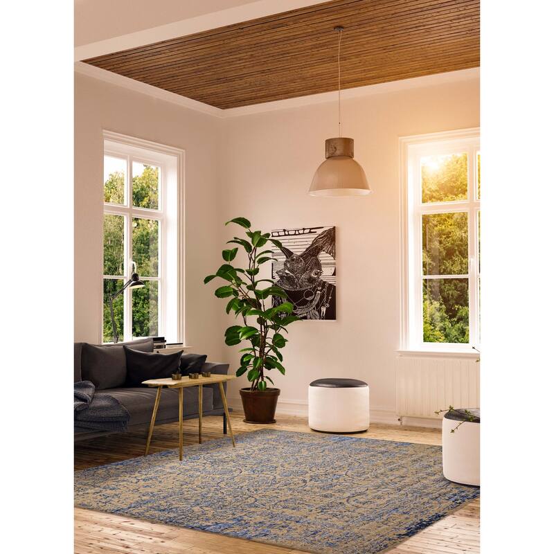 ECARPETGALLERY Hand Loomed Elysian Light Khaki Rug - 8'0 x 9'11