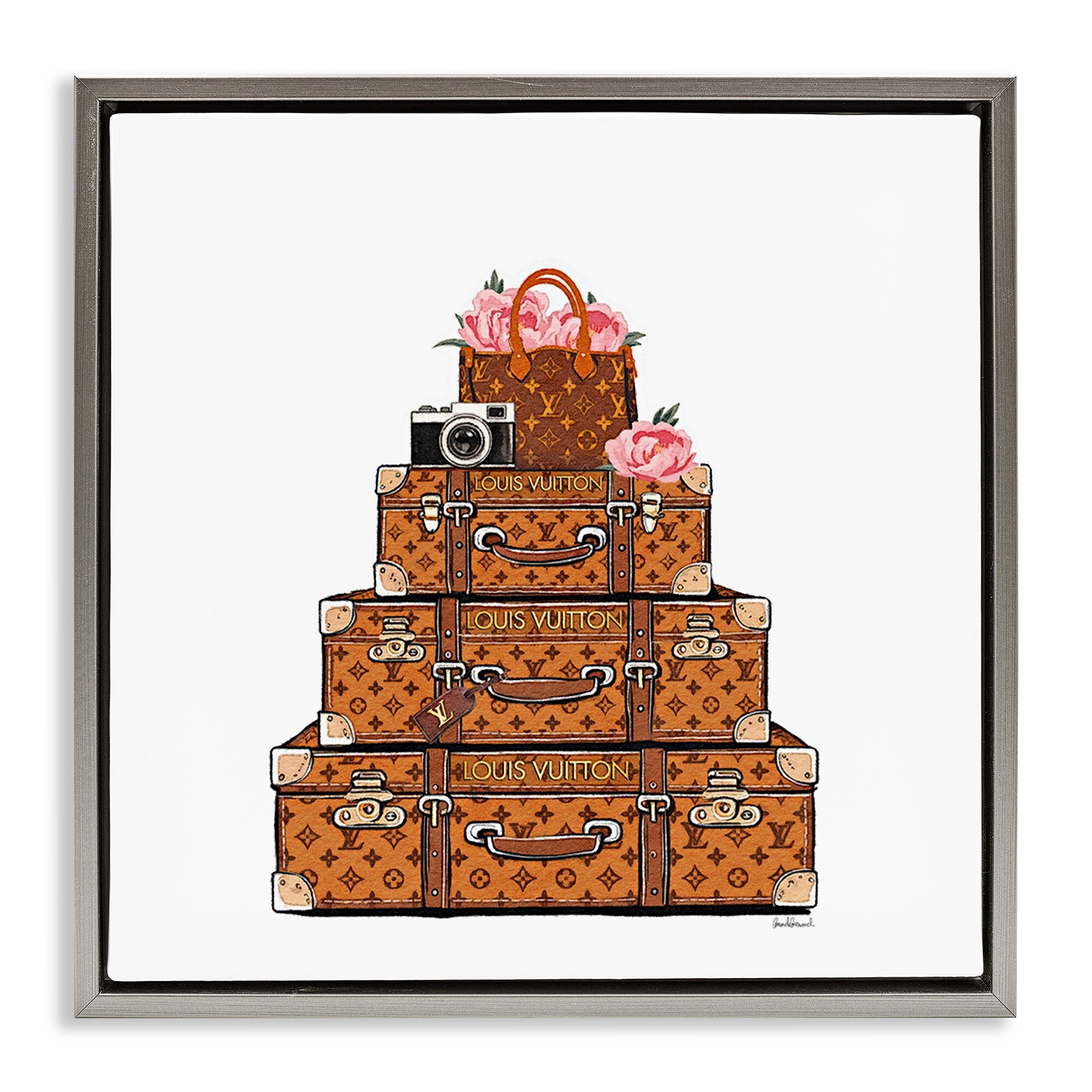 Stupell Happy Face Dog & Clouds Framed Giclee Art Design By Mary Sparrow