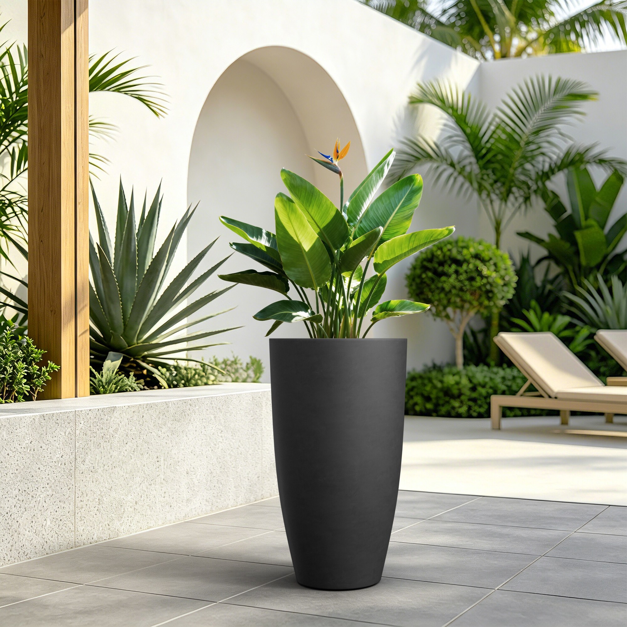 Tall-Concrete-Round-Plant-Pot-