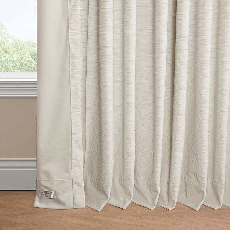 Exclusive Fabrics Ravello Burnout Velvet Curtains (1 Panel) Room Darkening Curtains For Bedroom & Living Room Curtains