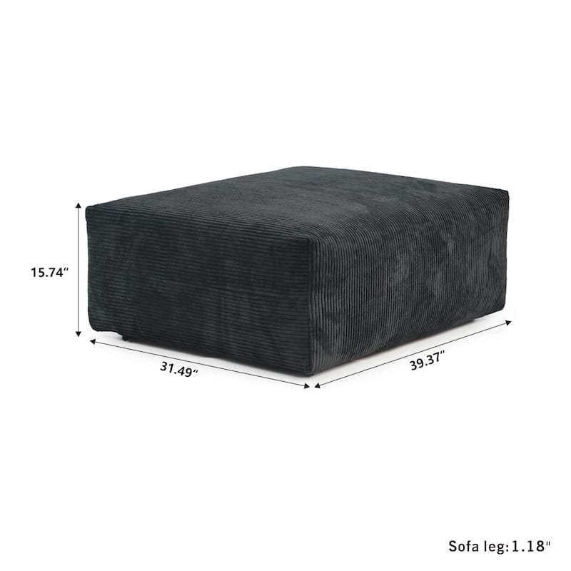 Corduroy Sofa Couch Ottoman