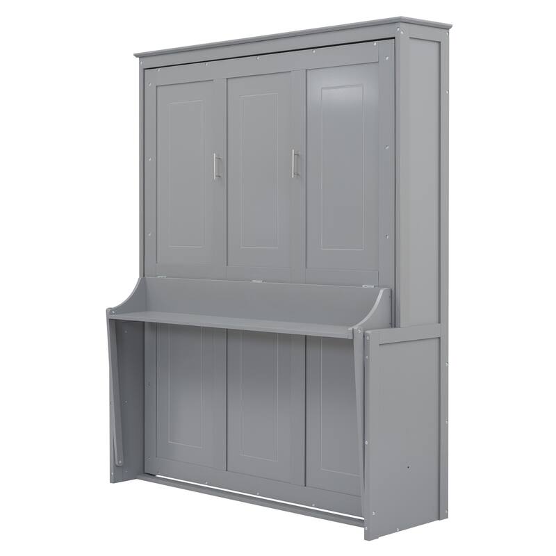Queen Size Murphy Bed With A Shelf