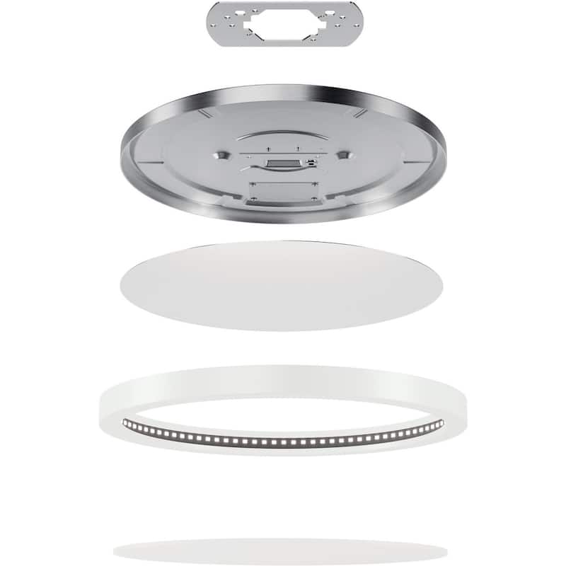 Kichler 53011WH30 Ara 12" Wide LED Flush Mount Drum Ceiling Fixture
