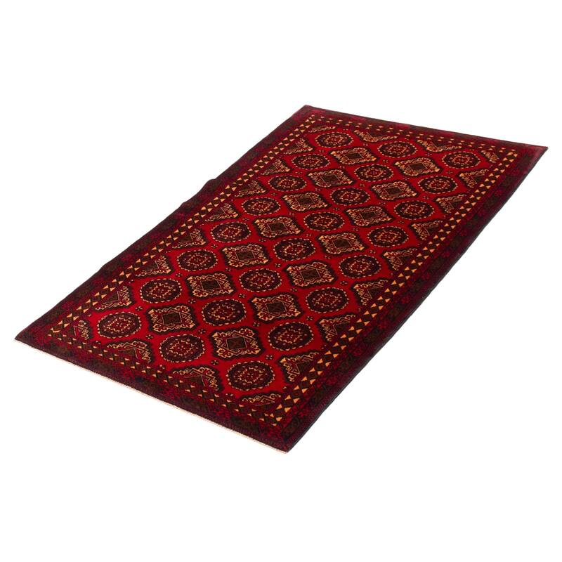 Teimani Red Rug 3'7" x 6'3" - 3'7 x 6'3