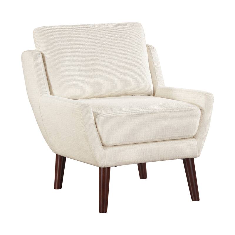 Canyon 26.5" Chenille Accent Chair - Espresso Finish Solid Wood Legs - Beige