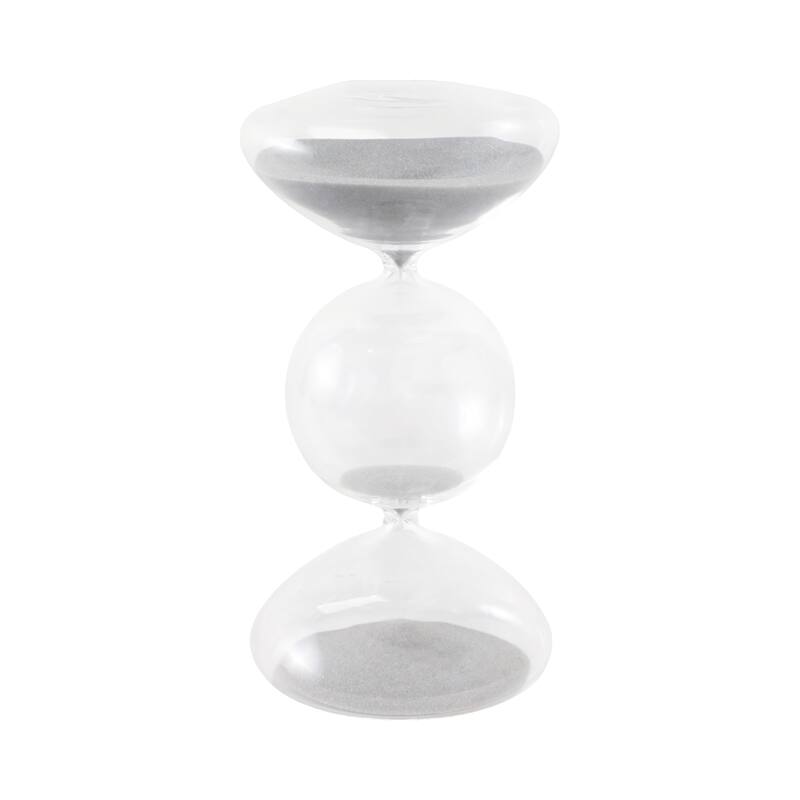 Glass Hourglass Timer Abstract Decorative Sculpture with Modern Design
