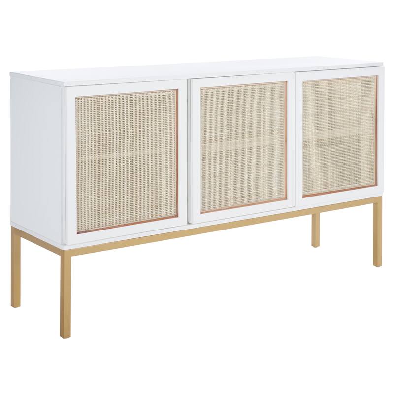 SAFAVIEH Tabetha 2-Shelf Rattan Sideboard - 54 In. W x 15 In. D x 33 In. H - 54Wx15Dx33H